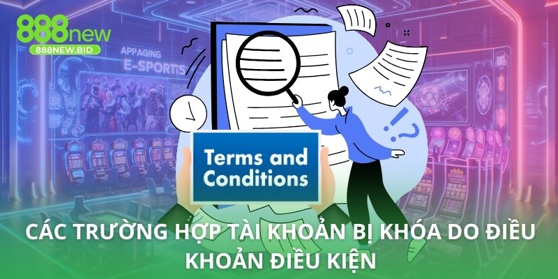 Các trường hợp tài khoản bị khóa do điều khoản điều kiện