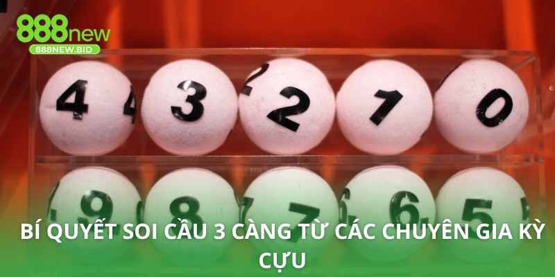 Bí quyết soi cầu 3 càng từ các chuyên gia kỳ cựu